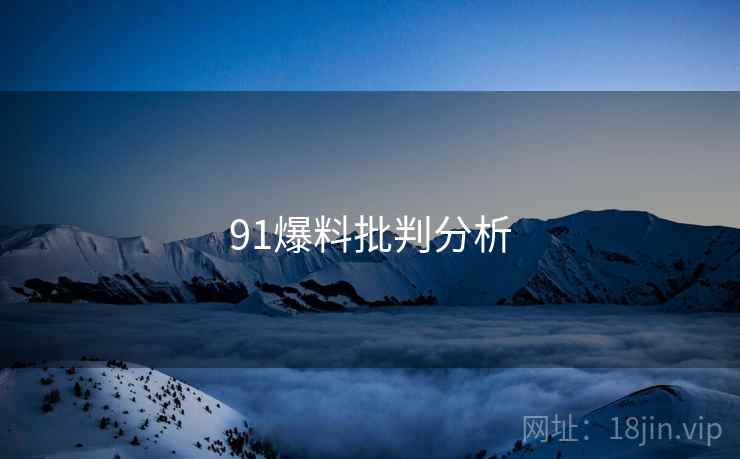 91爆料批判分析