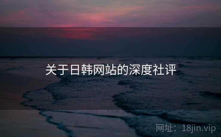 关于日韩网站的深度社评