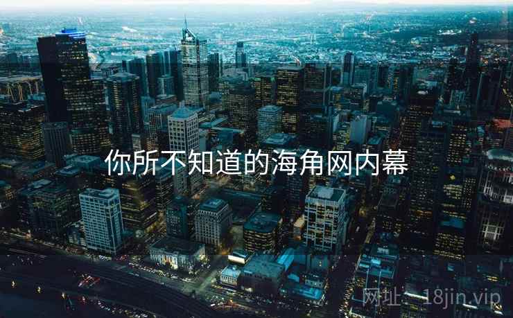 你所不知道的海角网内幕