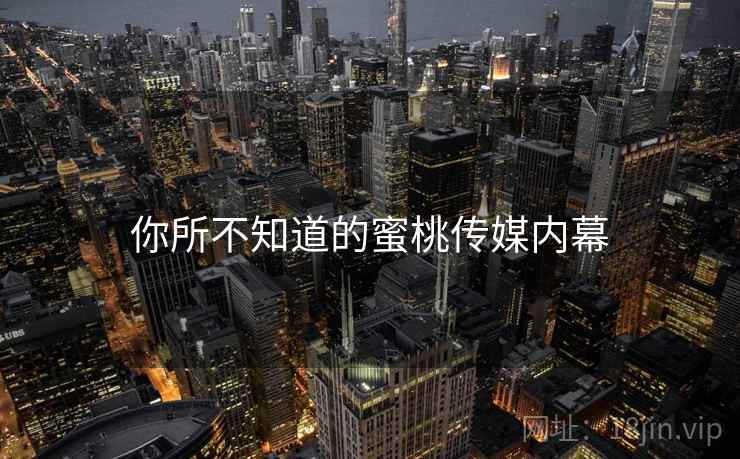 你所不知道的蜜桃传媒内幕