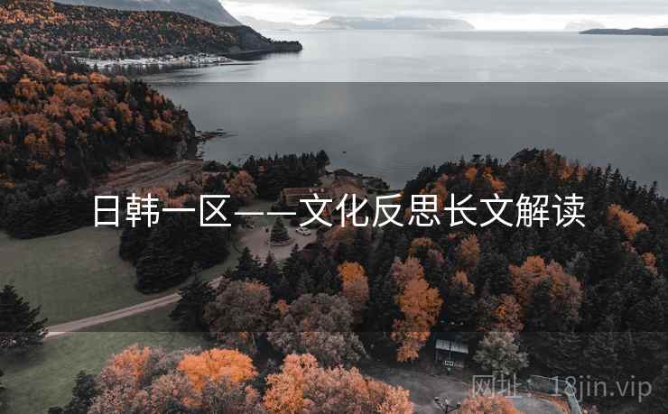 日韩一区——文化反思长文解读